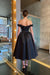 Sleek and Stunning Off-the-Shoulder Black Prom Dress - Prom Dresses