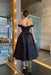 Sleek and Stunning Off-the-Shoulder Black Prom Dress - Prom Dresses