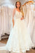 Romantic Spaghetti Straps Tulle Aline Wedding Dress Lace Appliques