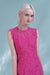 Sleeveless Fuchsia Lace Dress Jewel Neck Short Formal Dress - Dresses