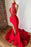 Sleeveless Halter Appliques Front Slit Prom Dress in Burgundy