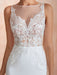 Wedding Dress 2021 Mermaid Sleeveless Lace Appliqued Beach Bridal Gowns With Train