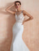 Wedding Dress 2021 Mermaid Sleeveless Lace Appliqued Beach Bridal Gowns With Train