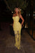 Sleeveless Lace Mermaid Prom Dress Sweetheart Evening Dress - Yellow - Prom Dresses