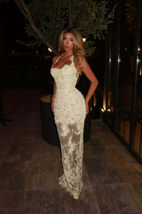 Sleeveless Lace Mermaid Prom Dress Sweetheart Evening Dress - Prom Dresses