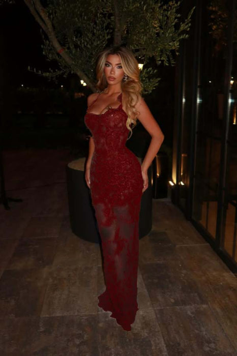 Sleeveless Lace Mermaid Prom Dress Sweetheart Evening Dress - Prom Dresses