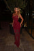 Sleeveless Lace Mermaid Prom Dress Sweetheart Evening Dress - Burgundy - Prom Dresses