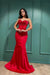Sleeveless Mermaid Evening Gown Adorned with Shimmering Beadwork