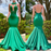 Sleeveless Mermaid Prom Dress with Open Back and Elegant Appliques