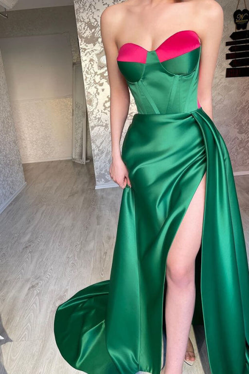 Sleeveless Mermaid Prom Gown with Dazzling Split