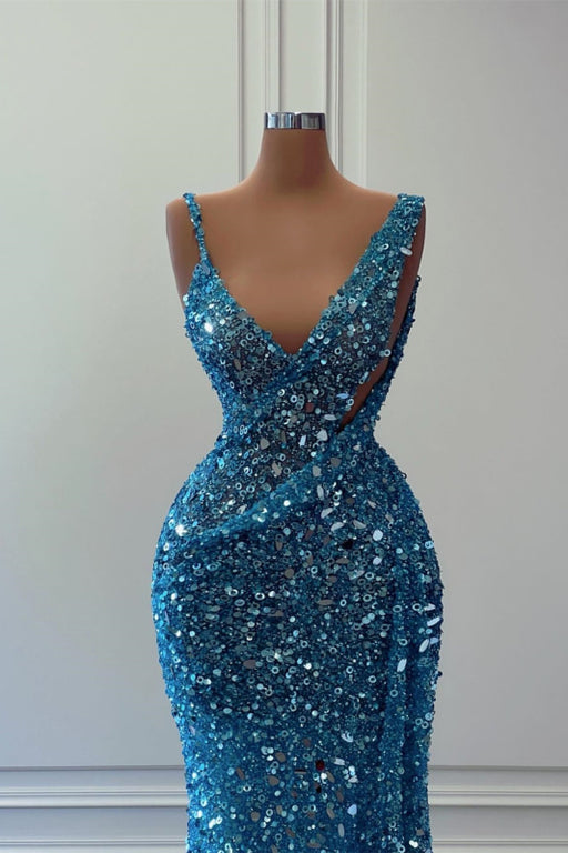 Sleeveless Mermaid Prom Gown with Sequins