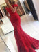 Trumpet/Mermaid Sleeveless Off-the-Shoulder Sweep/Brush Train Tulle Applique Dresses - Prom Dresses