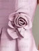 Sleeveless A-Line Princess Scoop Asymmetrical Mother of the Bride & Groom Dress with Floral Details