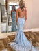 Trumpet/Mermaid Sleeveless Off-the-Shoulder Sweep/Brush Train Lace Tulle Dresses - Prom Dresses