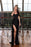 Sleeveless Strapless Black Prom Dress with Daring High Slit