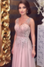 Sleeveless V-Neck A-line Evening Dress With Beading Chiffon Dresses