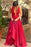 Sleeveless V-Neck Gown for a Stylish Prom Night
