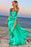 Sleeveless V-Neck Mermaid Prom Gown with Daring Split