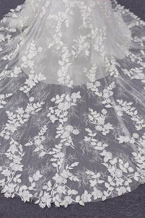 Best Spaghetti Strap Appliques Mermaid Wedding Dress - Wedding Dresses