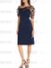 Sleeveless Knee-Length Mother of the Bride Dress with Spaghetti Straps and Watteau Train