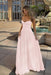 Spaghetti Strap Sleeveless Long Prom Dress With Ruffles Embroidery