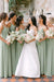 Spaghetti Strap V-Neck Chiffon Bridesmaid Dress with Slit
