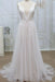 Spaghetti Strap V-neck Lace Tulle Wedding Dress - Wedding Dresses