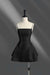Spaghetti Straps Black Short Homecoming Dress Aline Prom Dress Knee Length