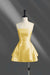 Spaghetti Straps Short Homecoming Dress Aline Prom Dress Knee Length  Daffodil