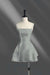 Spaghetti Straps Short Homecoming Dress Aline Prom Dress Knee Length  Gray