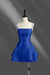 Spaghetti Straps Short Homecoming Dress Aline Prom Dress Knee Length Royal Blue