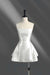 Spaghetti Straps Short Homecoming Dress Aline Prom Dress Knee Length White