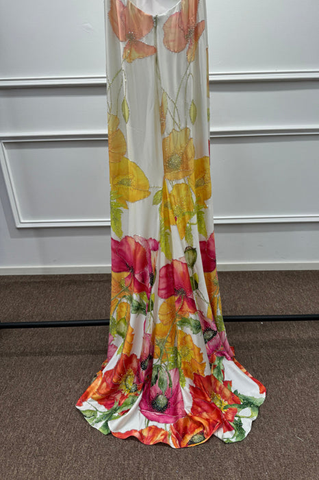 Spaghetti Straps Flowers Mermaid Prom Dress with Beadings - Prom Dresses