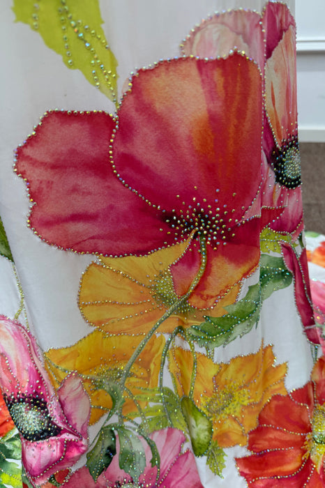 Spaghetti Straps Flowers Mermaid Prom Dress with Beadings - Prom Dresses