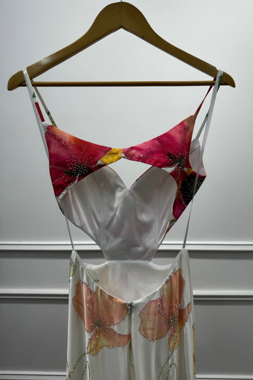 Spaghetti Straps Flowers Mermaid Prom Dress with Beadings - Prom Dresses