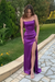 Grape purple mermaid prom dress