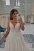 Spaghetti Straps Open Back Appliques Lace A-Line Wedding Dresses