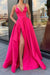 Spaghetti-Straps Prom Dress with Split and Pockets