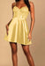 Daffodil Spaghetti Straps Satin Aline Homecoming Dress Sleeveless Prom Dress
