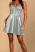 Dusty Sage Spaghetti Straps Satin Aline Homecoming Dress Sleeveless Prom Dress