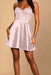 Pink Spaghetti Straps Satin Aline Homecoming Dress Sleeveless Prom Dress