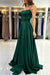 Spaghetti Straps Simple Satin Long Prom Dress with Slit - Prom Dresses