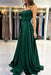 Spaghetti Straps Simple Satin Long Prom Dress with Slit - Prom Dresses