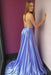 646. Spaghetti-Straps Split Long Prom Dress