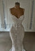 Spaghetti Straps Sweetheart Mermaid Wedding Dress Beadings Pearls Bridal Gown