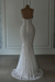 Spaghetti Straps Sweetheart Mermaid Wedding Dress Beadings Pearls Bridal Gown