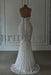 Spaghetti Straps Sweetheart Mermaid Wedding Dress Beadings Pearls Bridal Gown