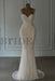 Ivory Spaghetti Straps Sweetheart Mermaid Wedding Dress Beadings Pearls Bridal Gown