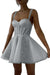 Silver Sparkly Sequins Aline Homecoming Dress Sweetheart Prom Dress Short with Straps
