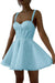 Sky Blue Sparkly Sequins Aline Homecoming Dress Sweetheart Prom Dress Short with Straps